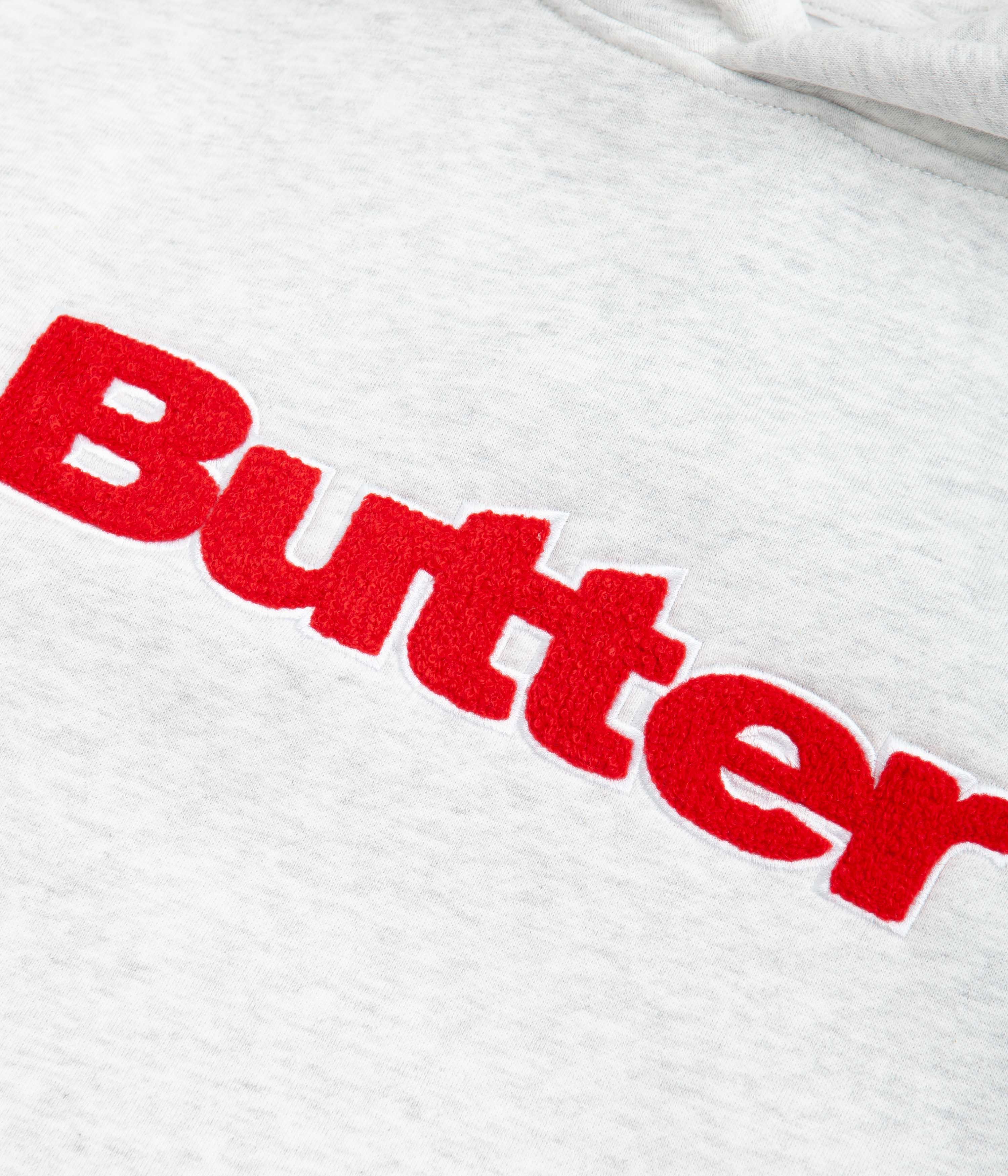 Butter Goods Chenille Logo Hoodie - Ash Grey | Soft & Cozy Pullover Sweatshirt for Men & Women | Perfect for Casual Wear, Street Style & Loungewear