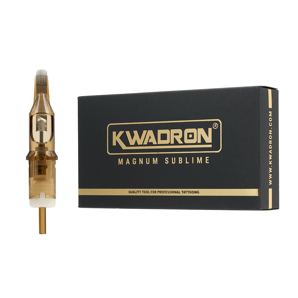 Kwadron Sublime Curved Mag Shaders #12 Long Taper Cartridge - Professional Tattoo Needles for Smooth Shading & Color Blending | Perfect for Realism, Portraits & Detailed Tattoo Artwork