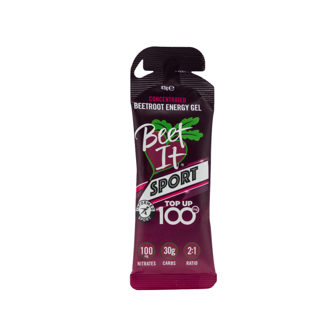 Beet It Sport Beetroot Energy Gel - Natural Nitrate Boost for Athletes & Runners - 100ml Pack - Perfect for Endurance Training & Marathon Fueling