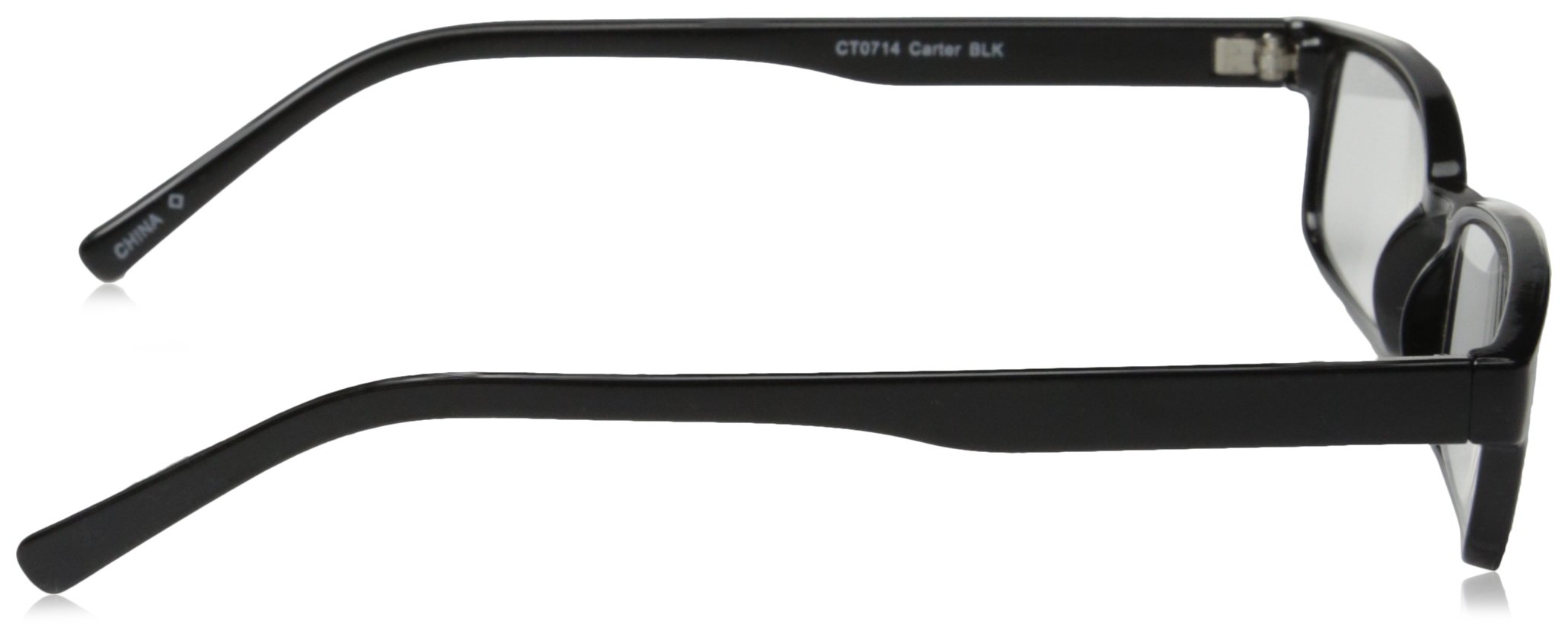 Foster Grant Men's Carter Rectangular Reading Glasses +1.50 to +3.50 Strength | Lightweight & Durable Eyewear for Reading, Computer Use & Daily Activities