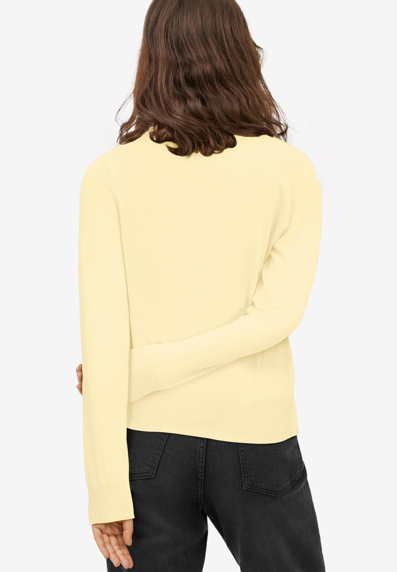 Ellos Women's Plus Size Boxy Cardigan Sweater | Oversized Open Front Knit Cardigan for Casual Wear & Layering