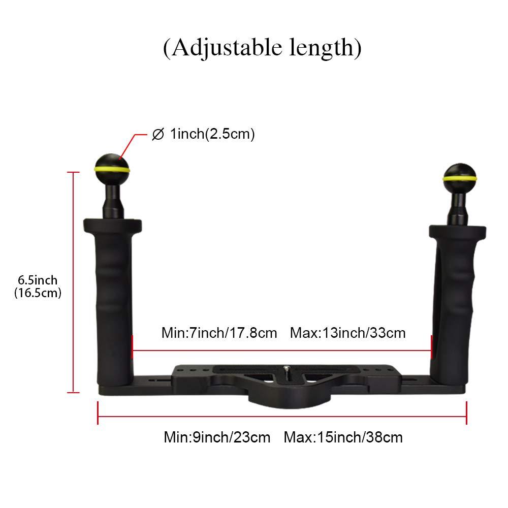 MEIKON Lightweight Aluminum Tray for Underwater Camera Housing - Perfect for Scuba Diving, Snorkeling & Underwater Photography
