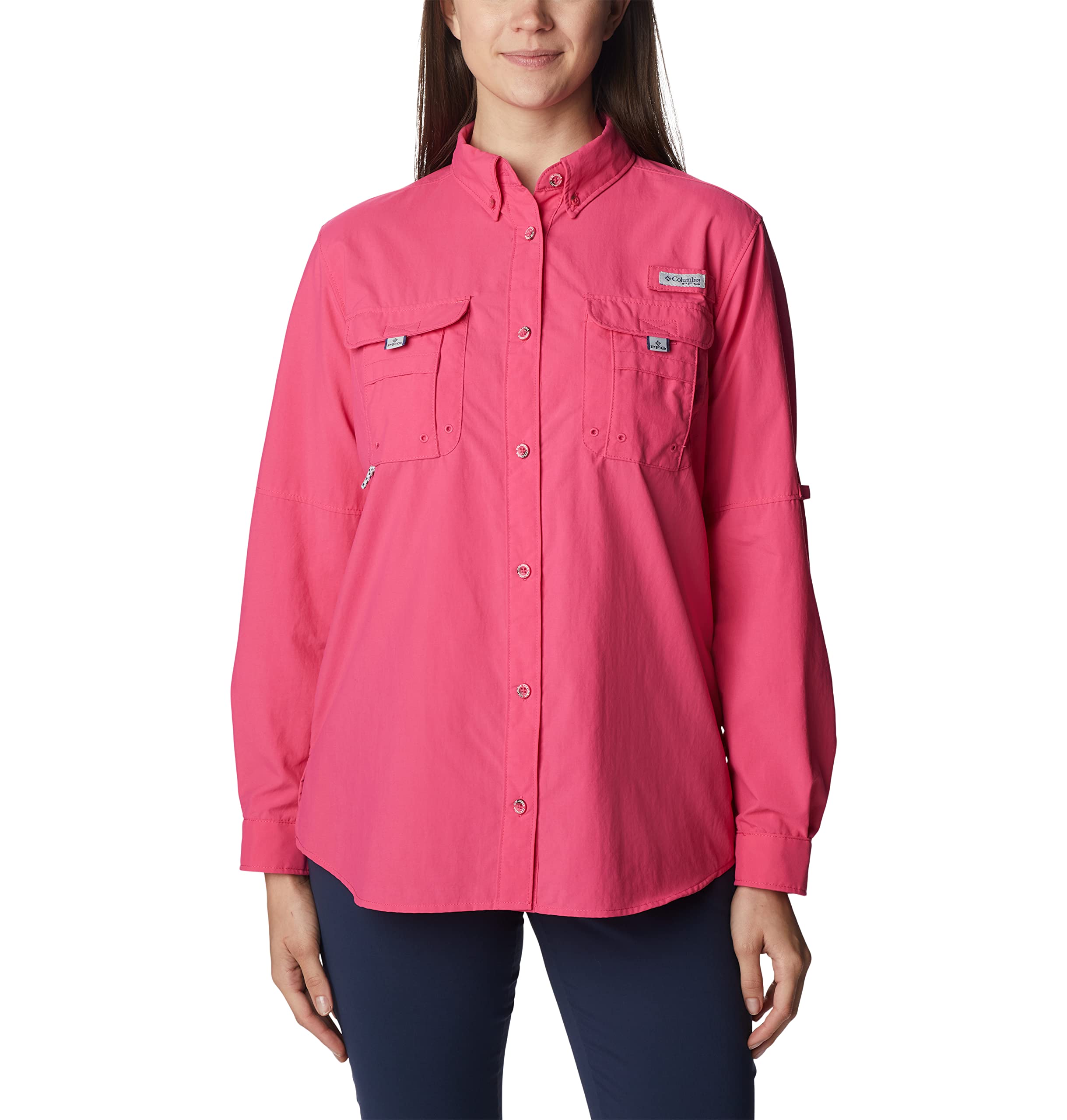 Columbia Women's Bahama Long Sleeve Shirt - UPF 50 Sun Protection, Lightweight & Breathable for Hiking, Fishing, and Outdoor Activities