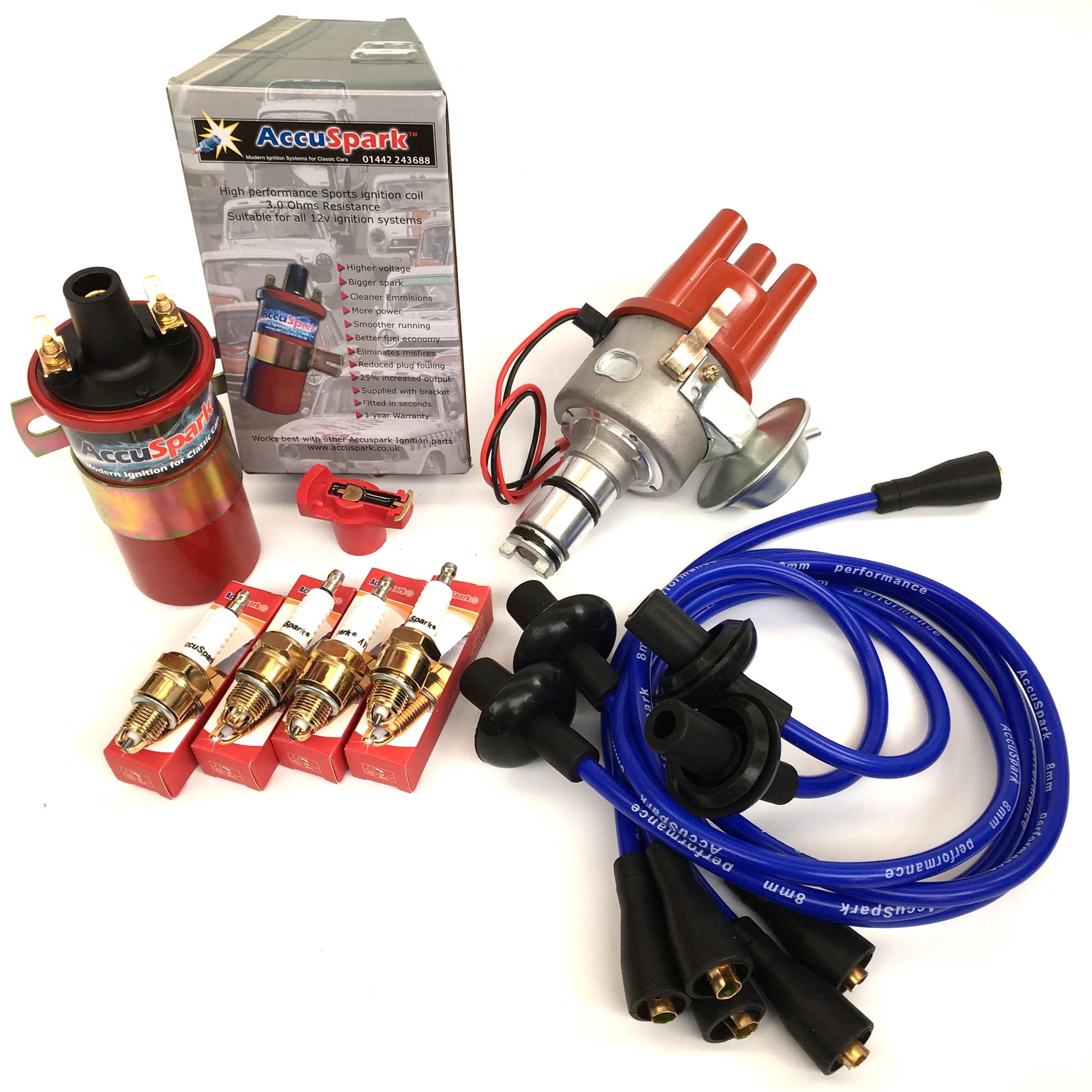 High-Performance Electronic Distributor Ignition Pack for VW Air-Cooled Engines - Reliable Ignition System Upgrade for Classic VW Beetle, Bus & Porsche 911 - Perfect for Restoration Projects & Performance Tuning