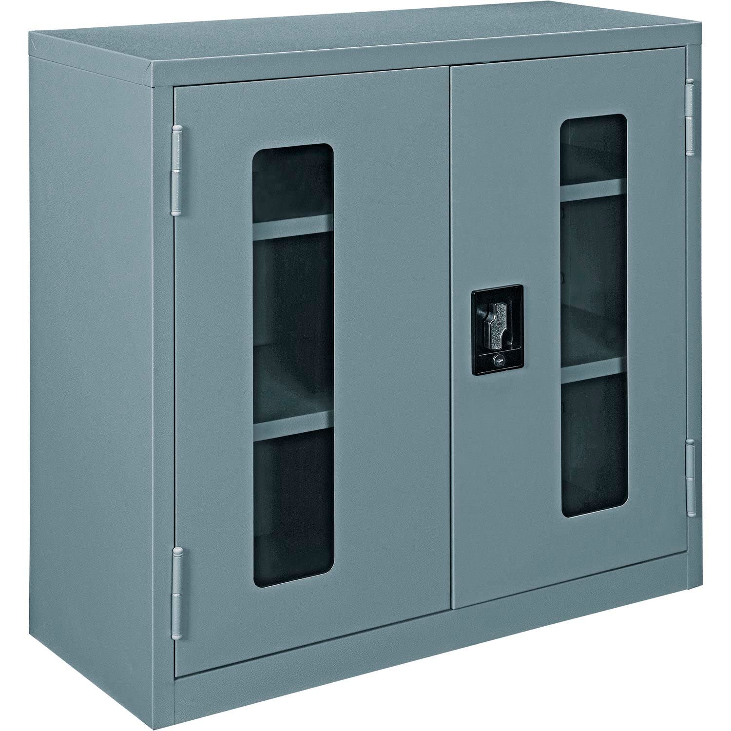 Global Industrial Clear View Wall Storage Cabinet - 30x12x30 Inches, Gray - Perfect for Garage, Workshop & Office Organization