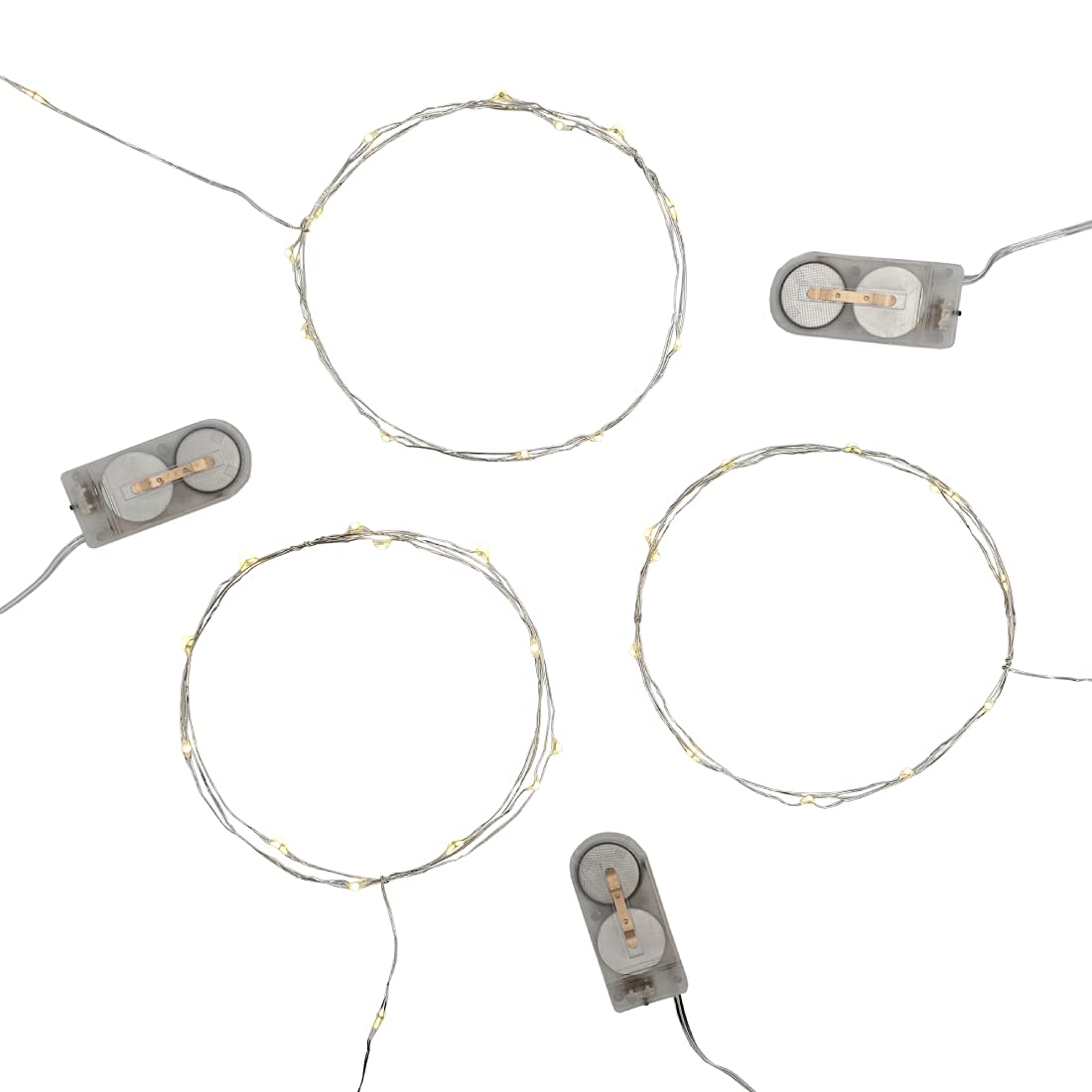 LumaBase Battery Operated LED Fairy String Lights - 3 Pack Warm White Waterproof Outdoor Christmas Decor for Bedroom, Garden, Party & Wedding