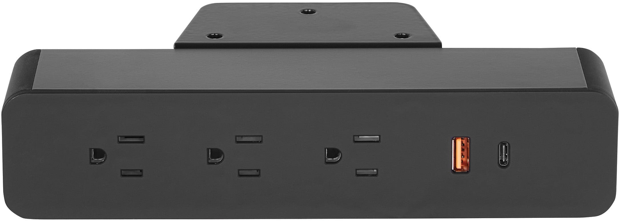 Office Star Undersurface Mount Power Charger with USB Ports - PM8311 for Home, Office, and Conference Room Charging Stations