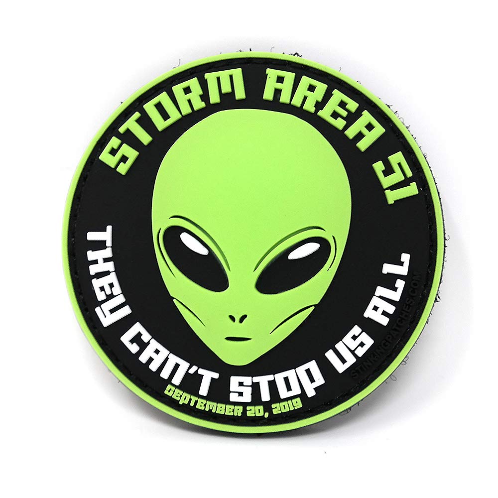Storm Area 51 Commemorative PVC Tactical Hook and Loop Patch - Military Style Morale Patch for Vests, Backpacks & Cosplay - Perfect for Airsoft, Military Enthusiasts & Collectors