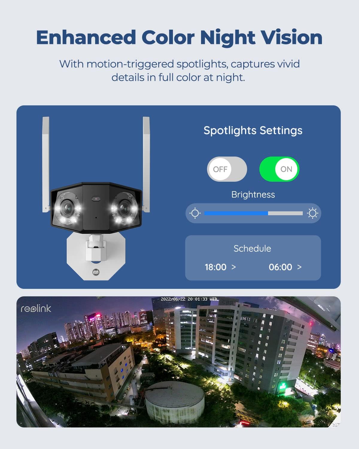 Reolink Duo 2 WiFi 4K Outdoor Security Camera - 180° Ultra-Wide Angle, Dual-Band 2.4/5GHz WiFi, Smart AI Detection (Human/Vehicle/Pet), Color Night Vision, Two-Way Audio, IP66 Weatherproof - Ideal for Home, Business & Property Surveillance