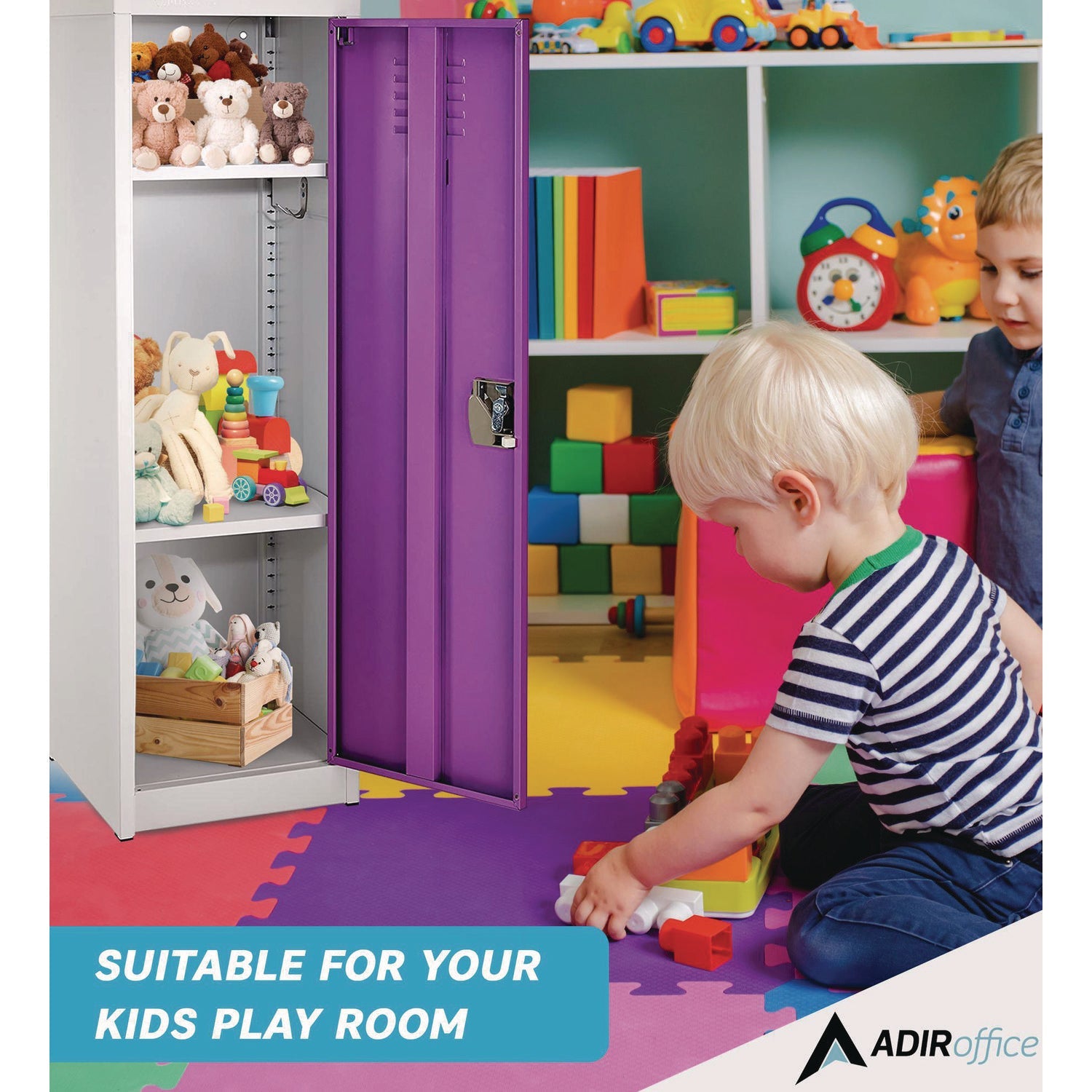 AdirOffice Steel Storage Locker - 1 Compartment, 15