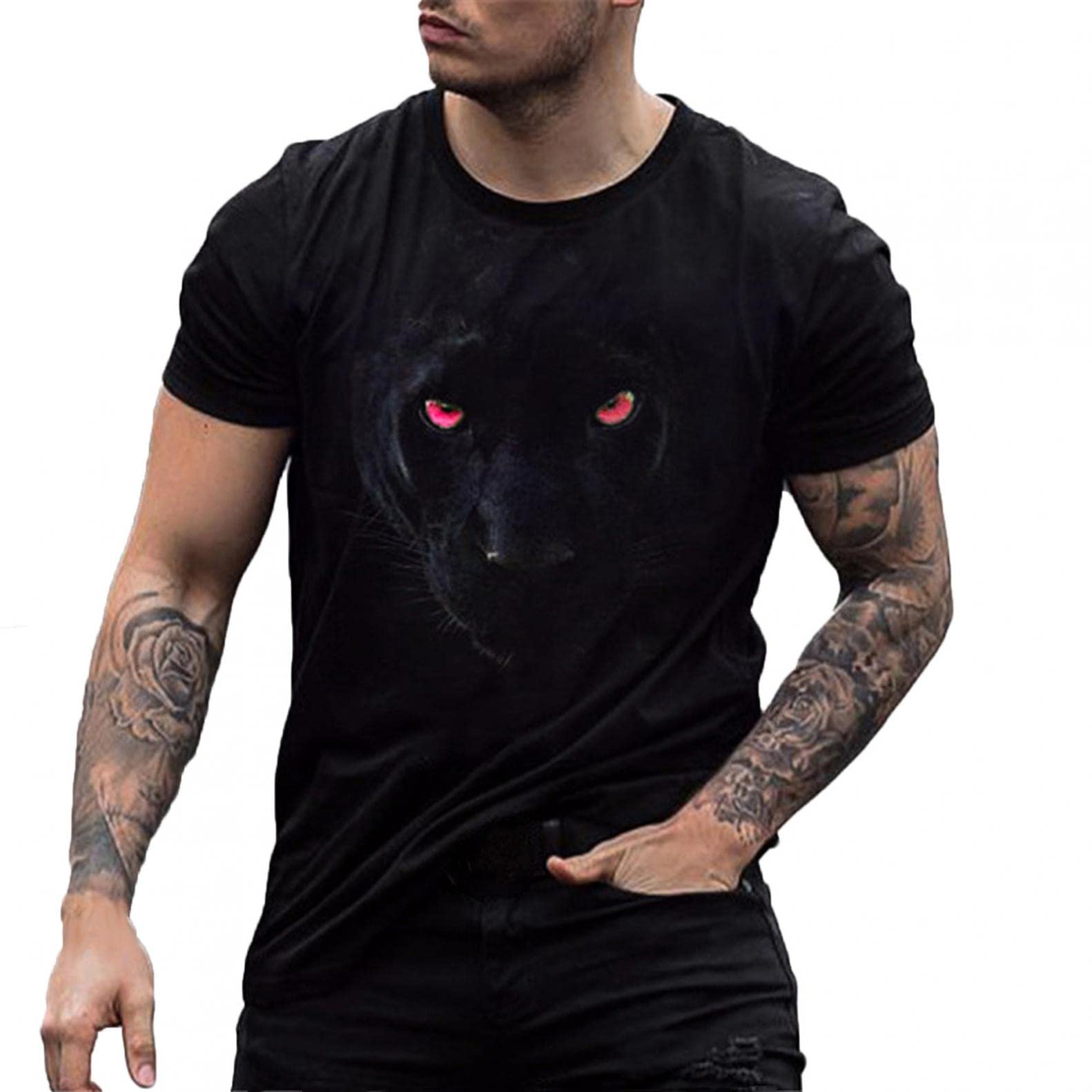Men's Summer Fashion Crew Neck T-Shirts - Casual Short Sleeve Cool Streetwear Graphic Tees for Daily Wear & Outdoor Activities