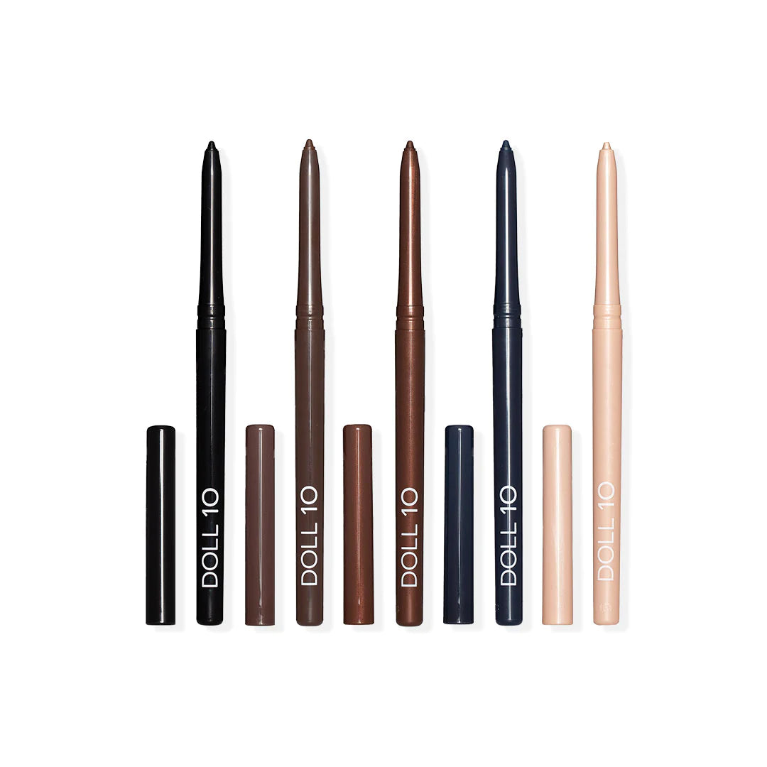 Doll 10 T.C.E Automatic Skinny Eyeliner - Waterproof & Smudge Proof - Perfect for Everyday Makeup & Professional Looks