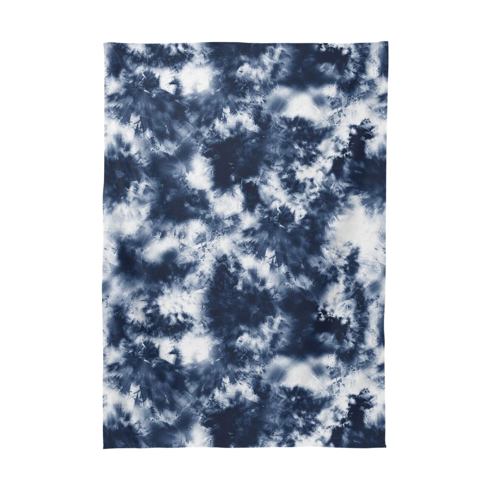 ALAZA Shibori Tie Dye Batik Navy Blue Square Tablecloth 60x60 Inch - Wrinkle Resistant Dining Table Cover for Kitchen, Parties & Home Decor | Perfect for Indoor/Outdoor Gatherings, Dinner Parties & Special Events