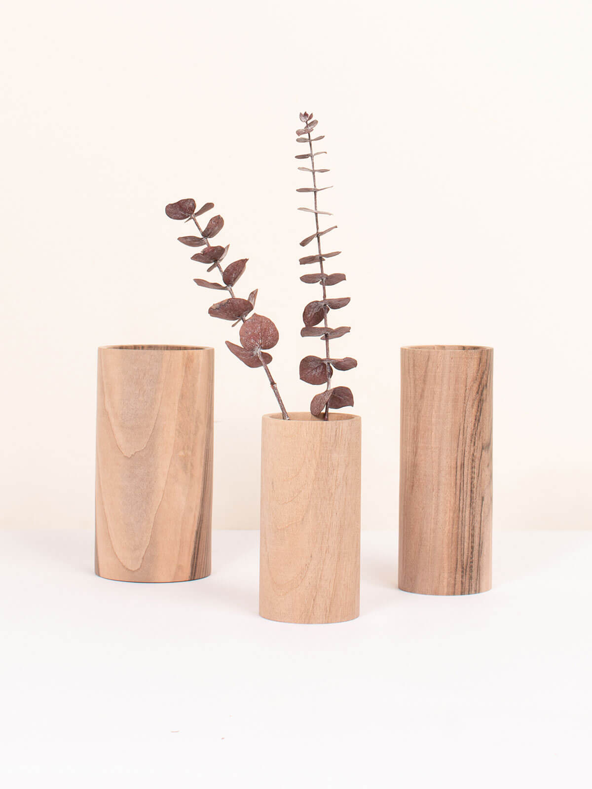 Handmade Walnut Wood Dried Flower Vase - Rustic Home Decor for Farmhouse, Boho & Wedding Centerpieces - Perfect for Living Room, Bedroom & Tabletop Display