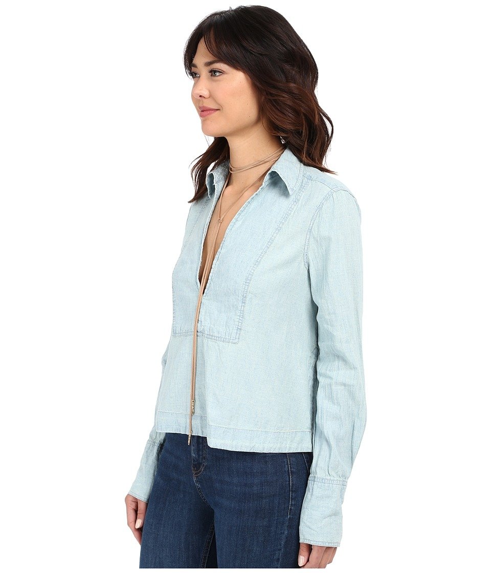 Free Women's Ready Or Not Linen Blend Hi-Low Blouse - Casual Boho Chic Top for Summer Outfits & Beach Vacations