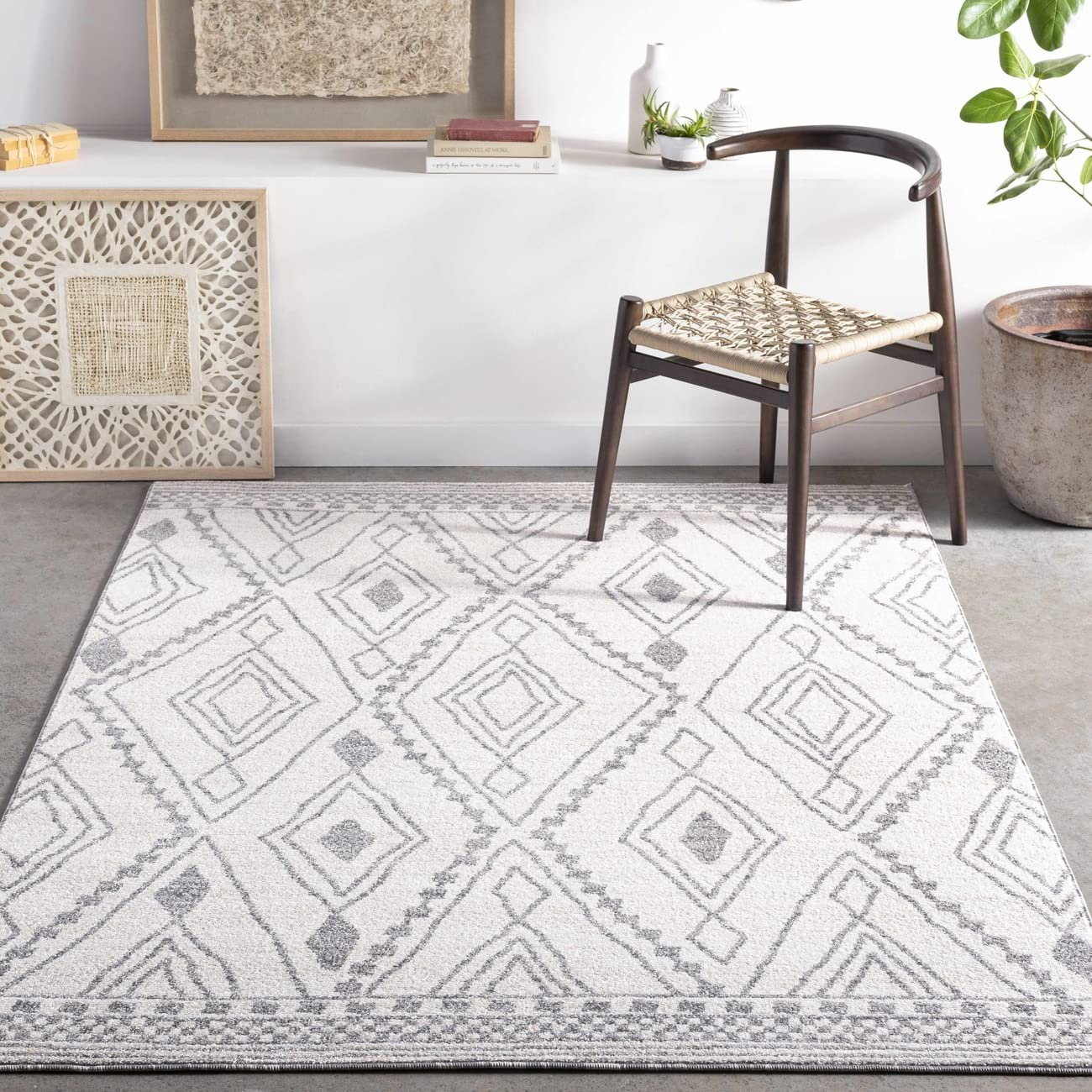 Mark&Day 7x9 Light Gray Area Rug - Soft Modern Carpet for Living Room, Bedroom, Kitchen - 6'7