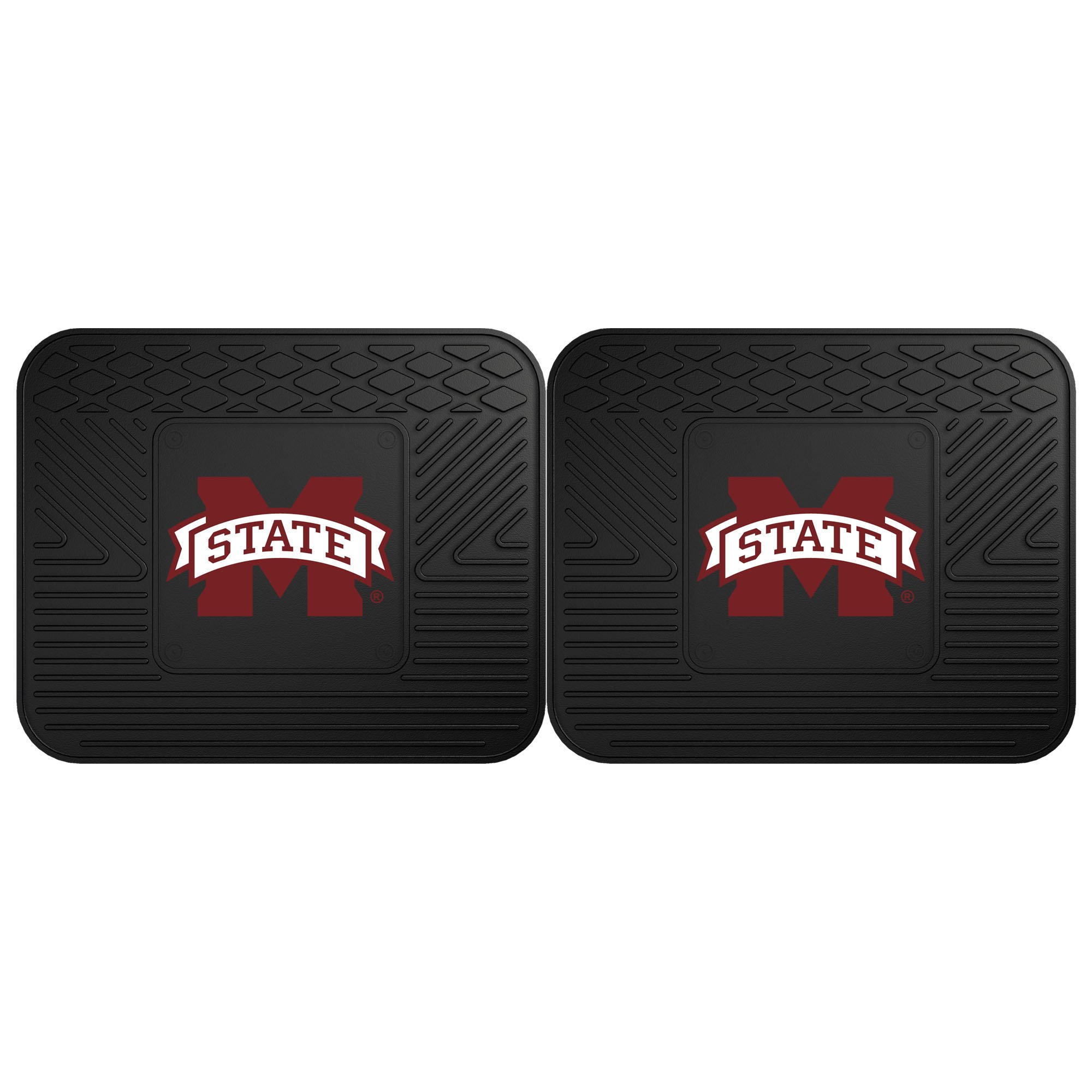 Mississippi State University Bulldogs Car Floor Mats - 2-Piece Set for Back Seat, Non-Slip All-Weather Protection - Perfect for College Fans, Alumni & Game Day Tailgating