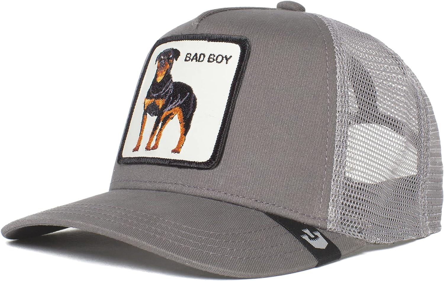 Goorin 'Bad Boy' Grey Trucker Style Baseball Cap for Men - Casual & Streetwear Fashion Accessory for Everyday Wear
