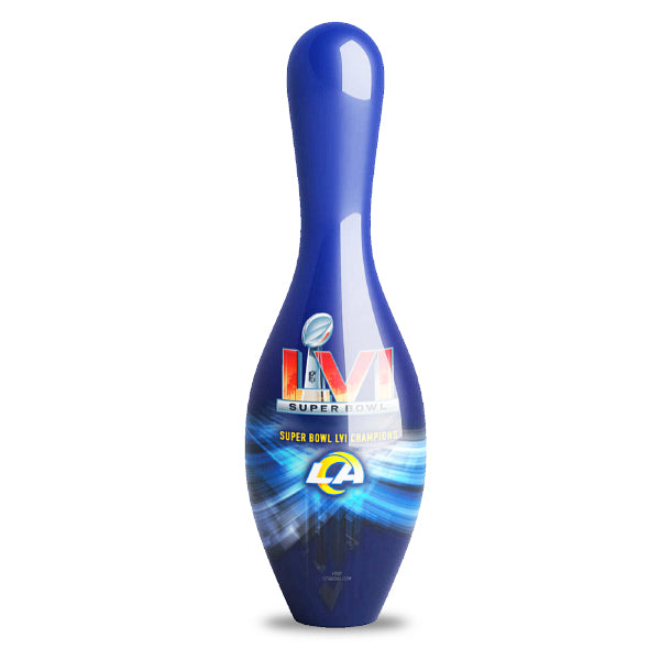 NFL Los Angeles Rams Super Bowl LVI Champions Bowling Pin - Perfect for Sports Fans, Game Room Decor & Collectible Memorabilia