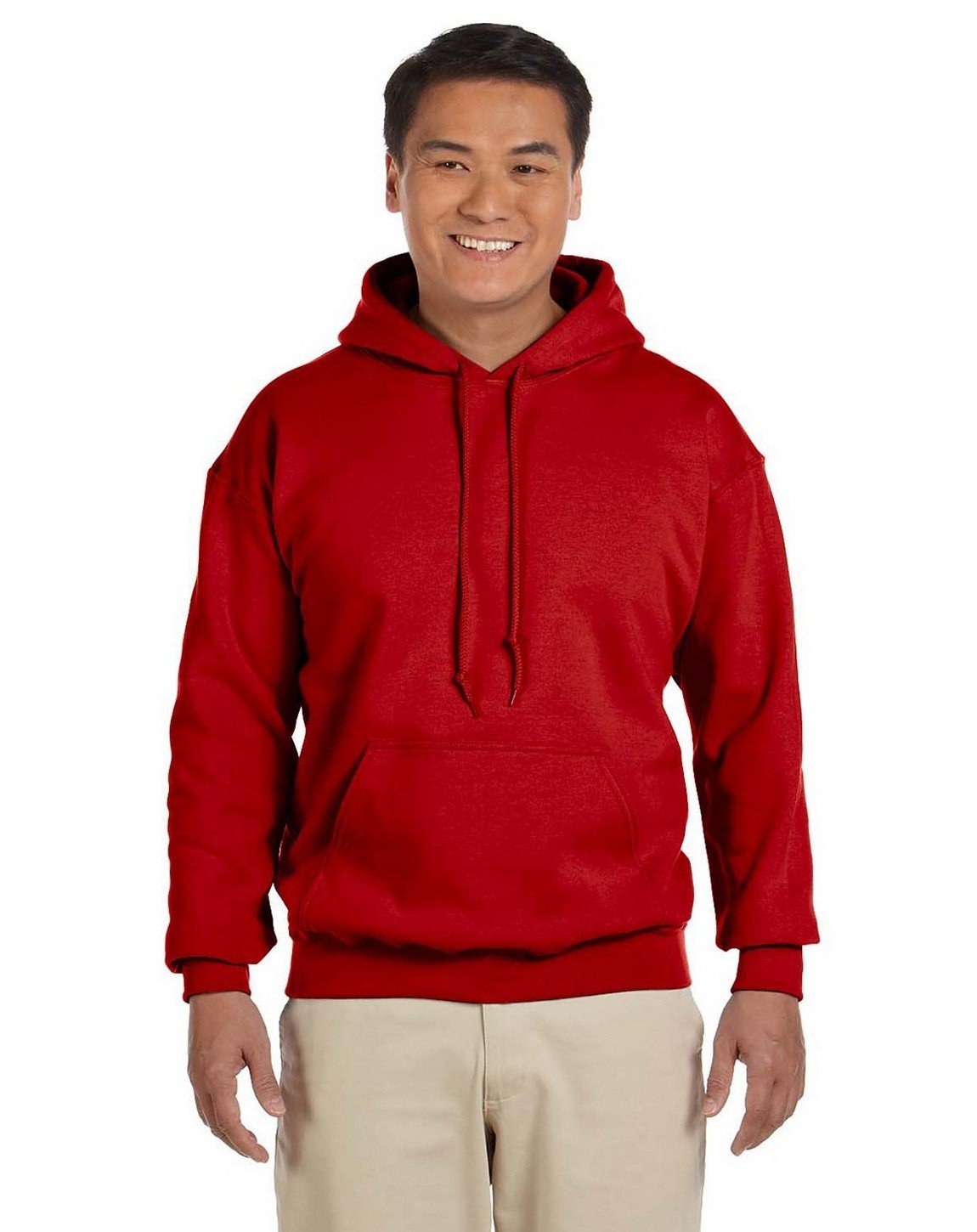 18500 Hooded Sweatshirt for Men & Women - Red Large Size | Cozy Fleece Pullover for Winter, Casual Outfit & Outdoor Activities