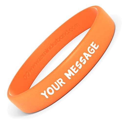 Custom Printed Silicone Wristbands - 100 Pack Personalized Rubber Bracelets for Motivation, Events, Fundraisers & Awareness - Bulk Customizable Wristbands for Men & Women - Perfect for Promotions, Team Spirit, Charity Causes and Support Gifts