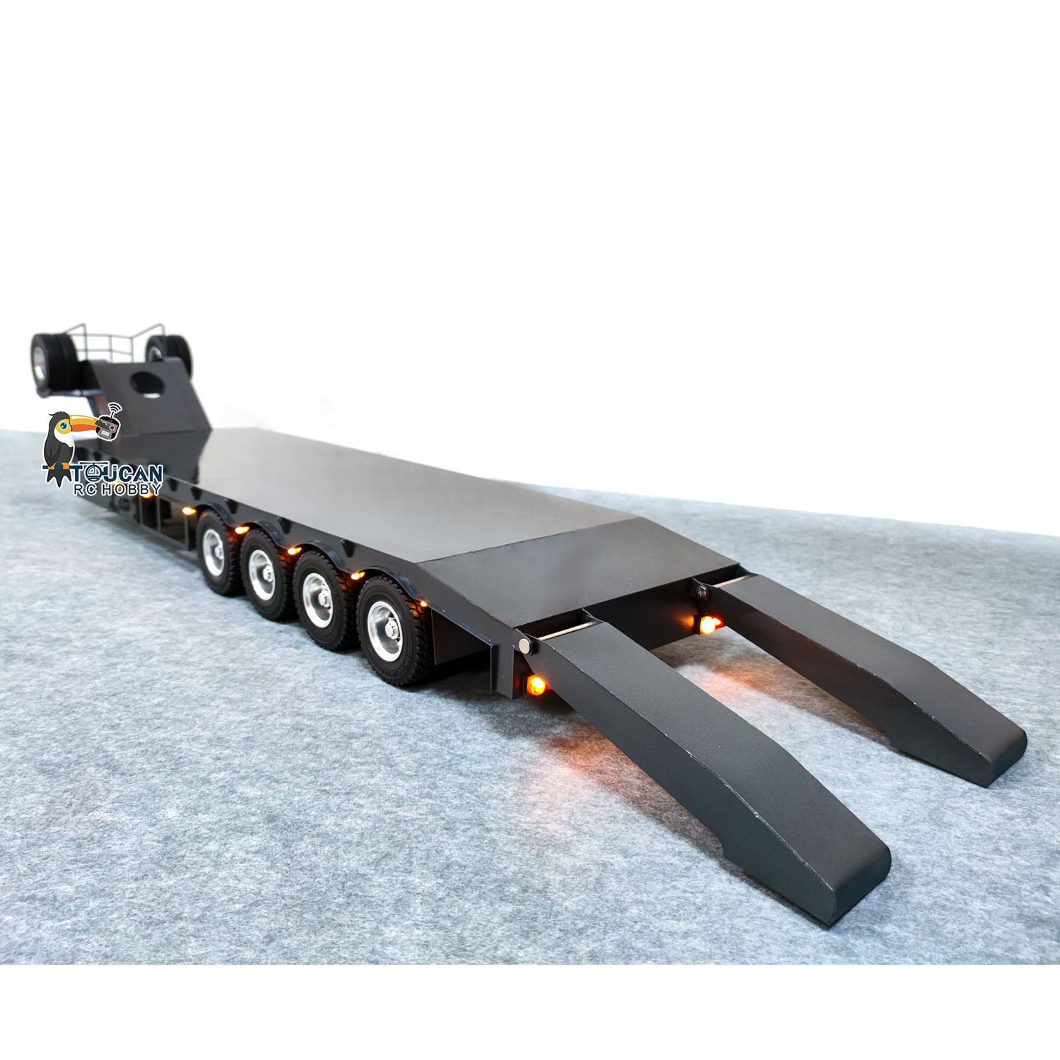 1/14 Scale JDM 189 RC Tractor Semi Trailer Truck - 4 Axle Metal Remote Controlled Toy with Electric Tailgate & Pre-Painted Assembly - Perfect for RC Car Enthusiasts & Collectors, Ideal for Racing, Display & Play Scenes