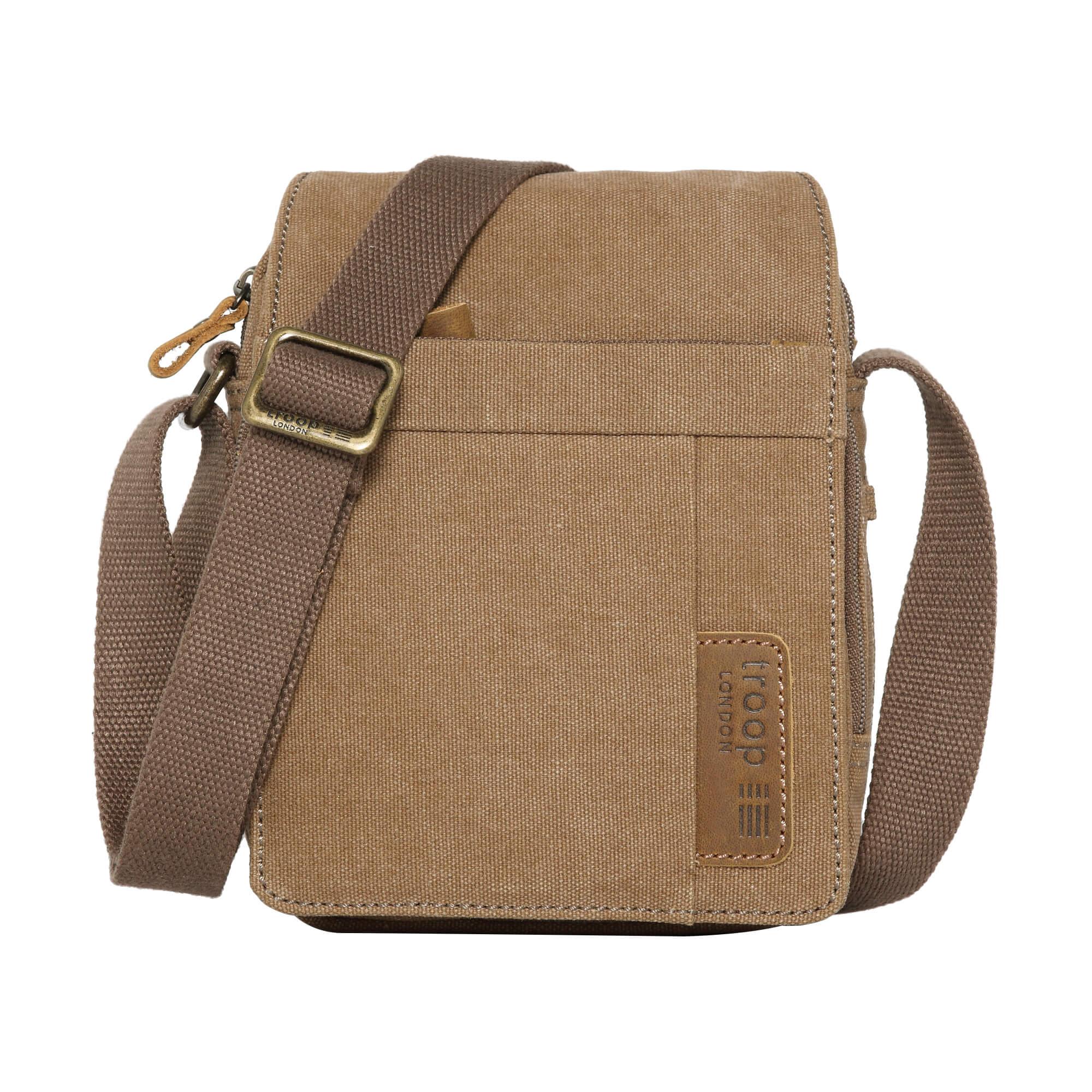 TRP0220 Troop London Classic Canvas Crossbody Bag - Stylish & Durable for Travel, Work & Everyday Use