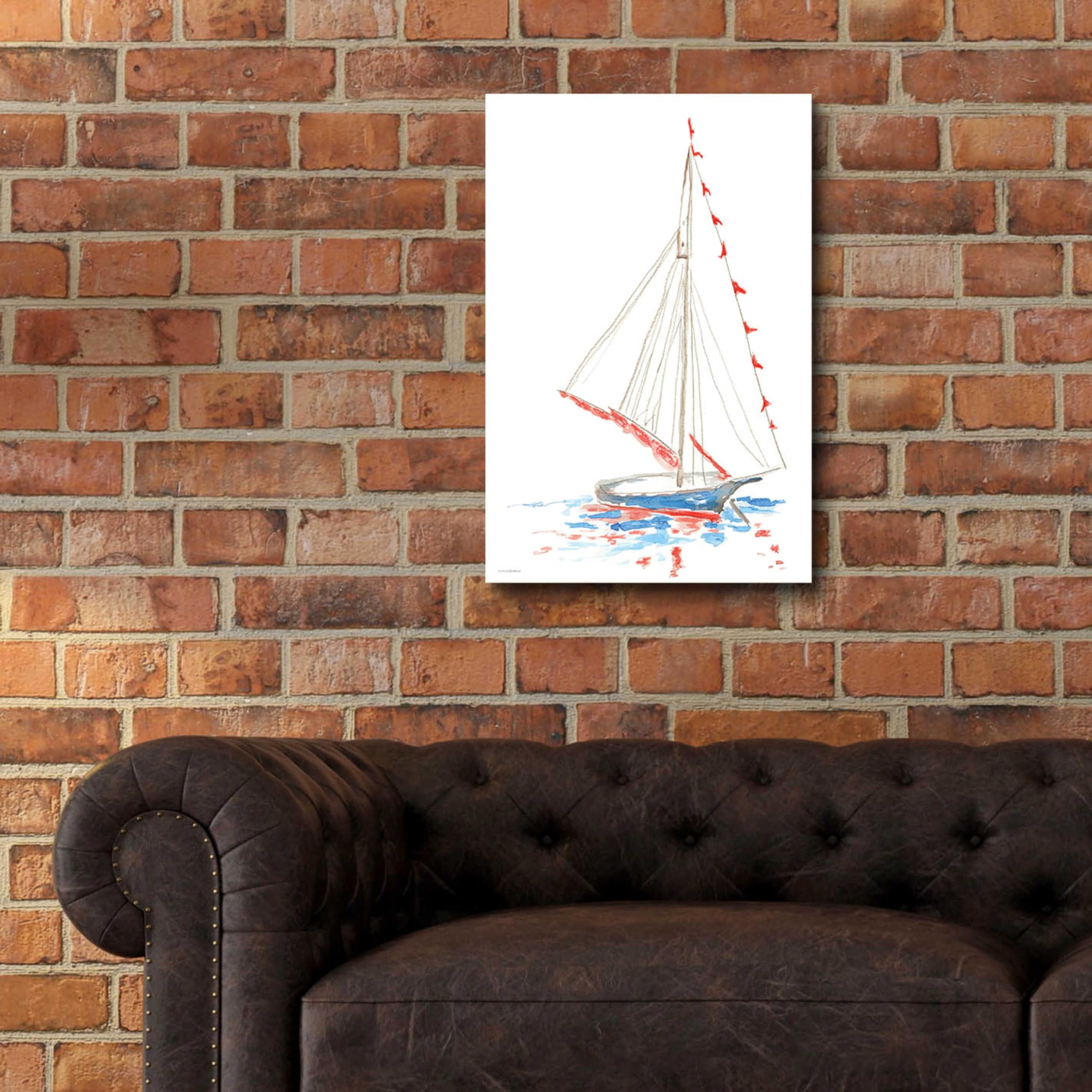 Epic 'Boat Parade' Acrylic Glass Wall Art by Kamdon Kreations - 16x24 Inches Modern Home Decor for Living Room, Bedroom & Office