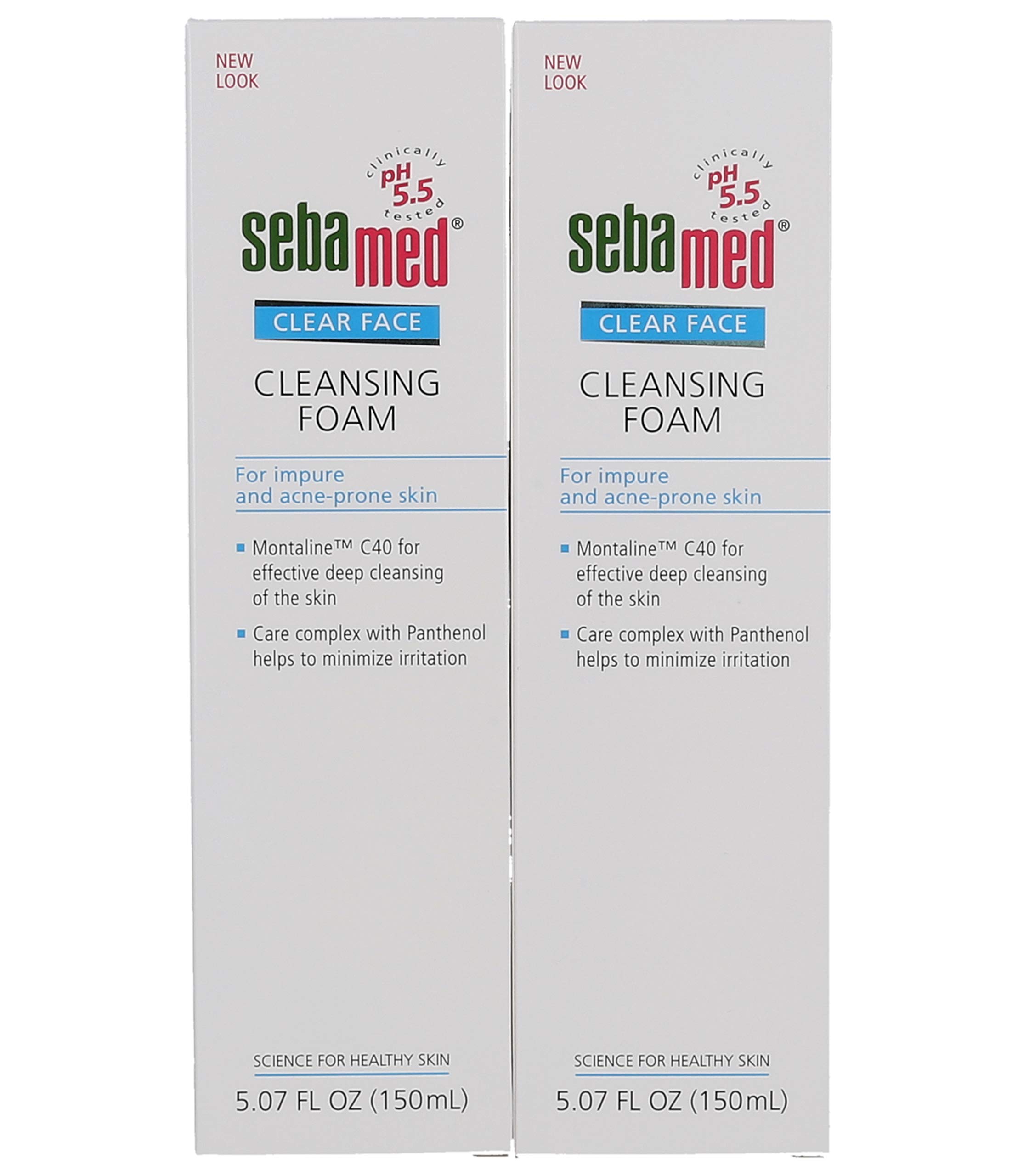 Sebamed Clear Face Cleansing Foam - Gentle pH 5.5 Face Wash for Oily, Acne-Prone & Sensitive Skin | 5.07 Fl Oz (Pack of 2) | Dermatologist Recommended for Daily Cleansing & Blemish Control