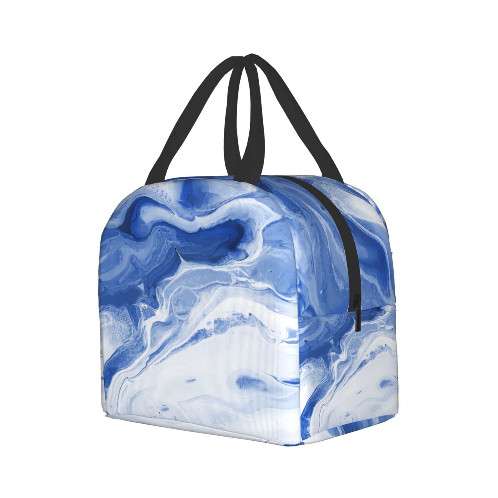 Blue Marble Insulated Lunch Box - Reusable Thermal Lunch Bag for Women & Men - Perfect for Office, Camping, Hiking, Picnic, Beach & Travel - Keep Food Fresh All Day