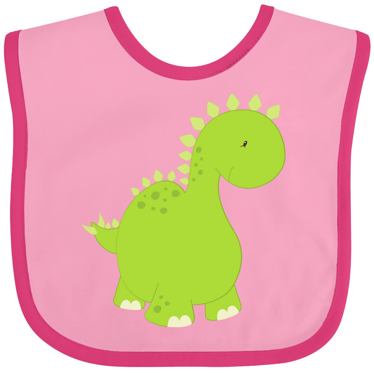 Inktastic Adorable Cute Dinosaur Baby Bib - Soft Dino & Stegosaurus Design for Infants - Perfect for Feeding, Playtime & Photo Shoots