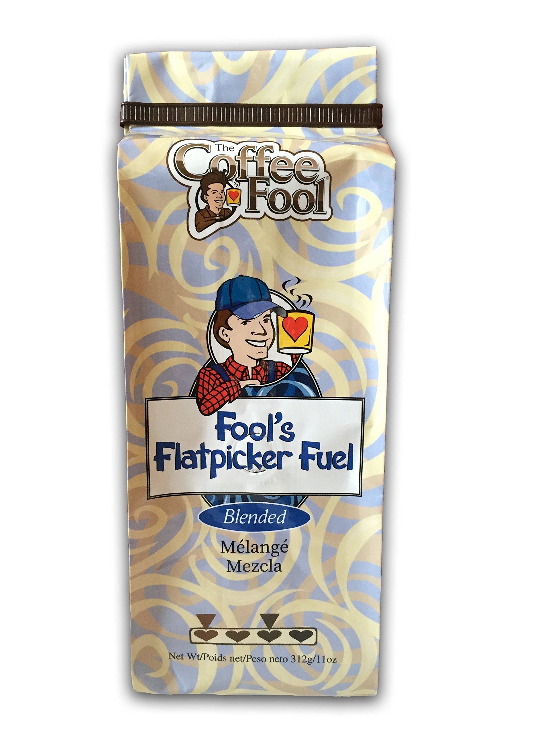 Premium Organic Whole Bean Coffee - Flatpicker Fuel by Coffee Fool - Rich & Bold Flavor for Camping, Hiking & Outdoor Adventures