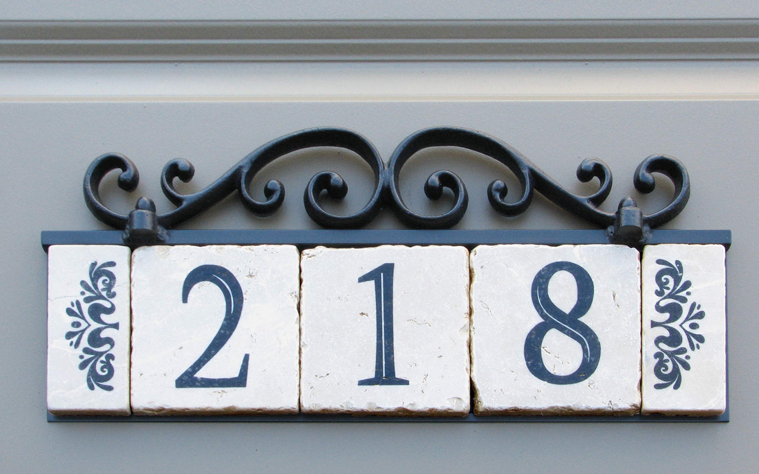 NACH Old World 4-Number Cast Iron Address Plaque - 18