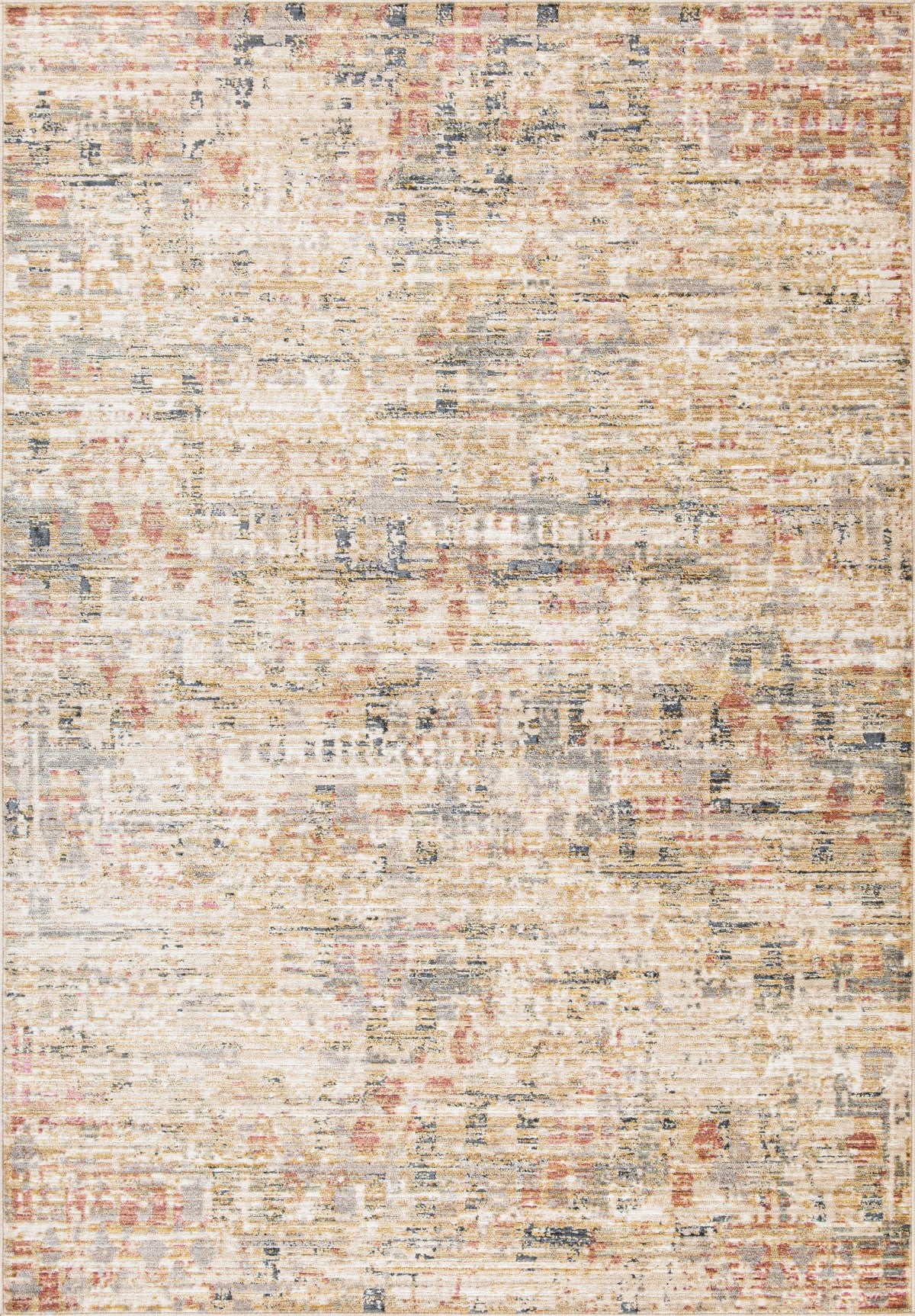 7x9 Area Rug in Tan, Brown & Rust - Soft & Durable Living Room, Bedroom, Office Rug for Home Decor