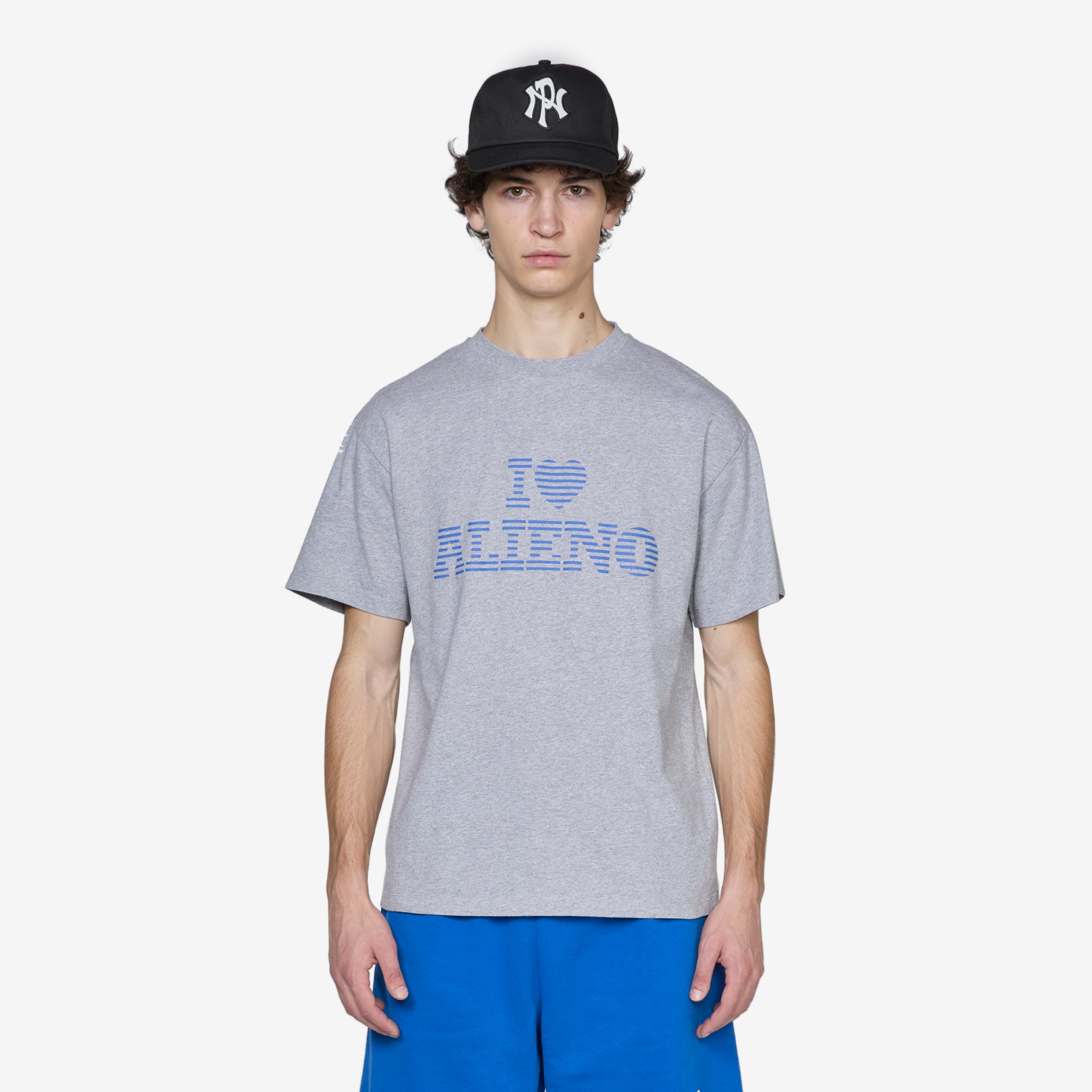 I Heart Graphic T-Shirt - Soft Grey Marl Cotton Tee for Men & Women - Casual Wear, Street Style, Everyday Outfit