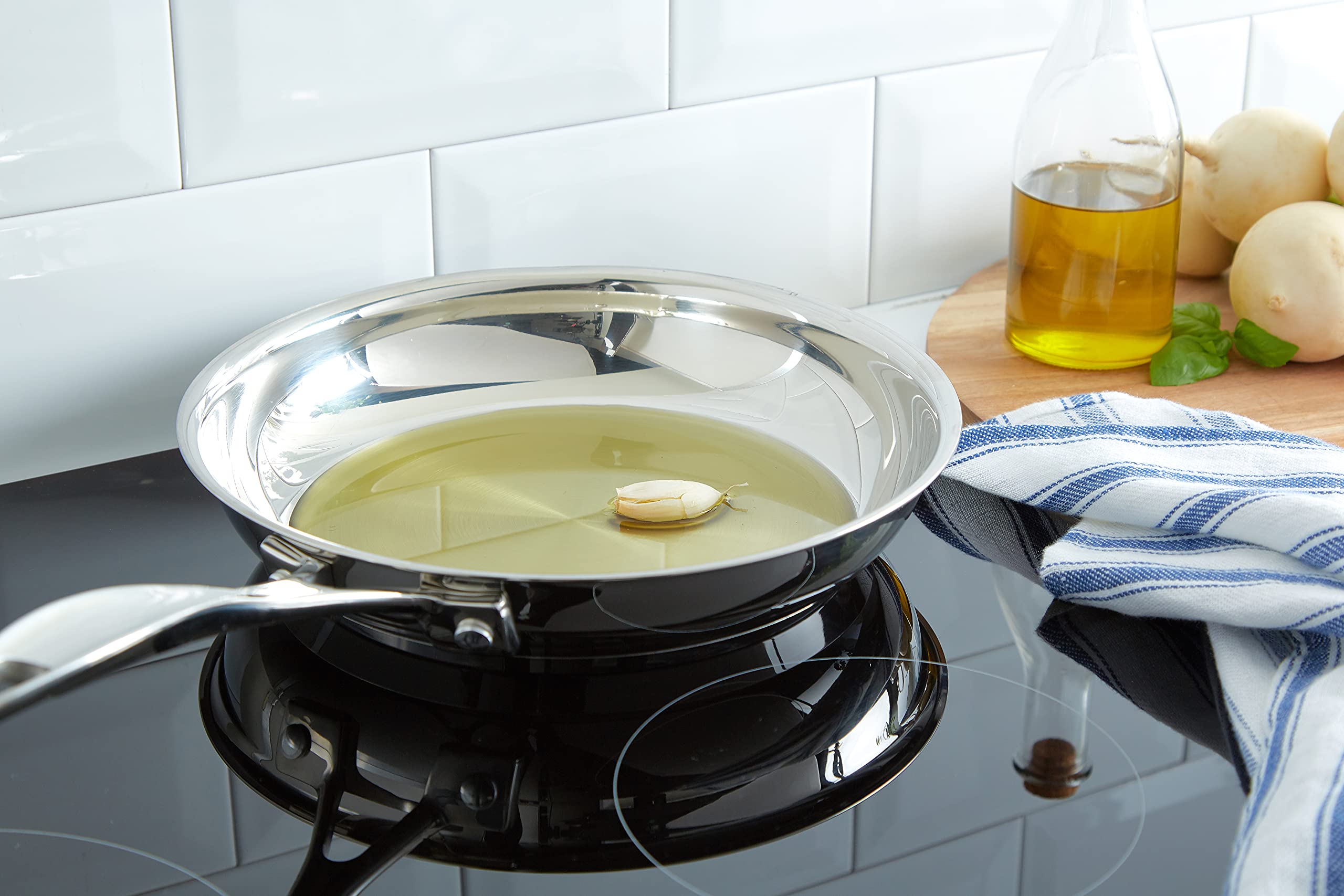 Chef 12068394 Premium 28cm Stainless Steel Frying Pan - Ideal for Searing, Sauteing & Everyday Cooking