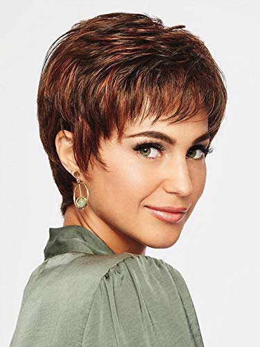 Raquel Welch Women's Short Pixie Wig - R6/30H Large Cap with Wispy Bang & Textured Layers | Memory Cap & Travel Kit Included | Hair Loss Booklet | Perfect for Daily Wear, Cosplay & Chemotherapy