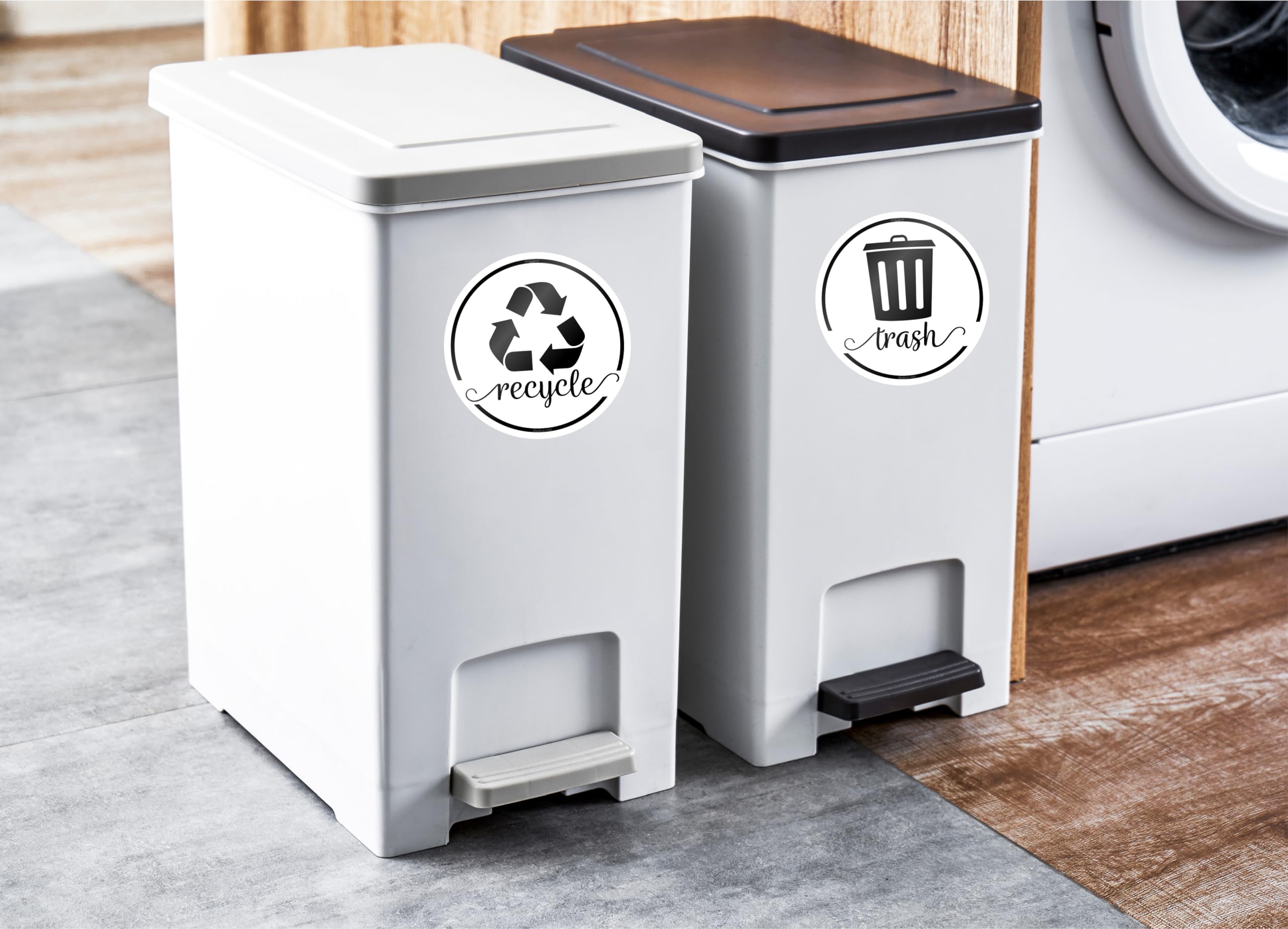 Eco-Friendly Recycling Stickers for Trash Cans - 3.5