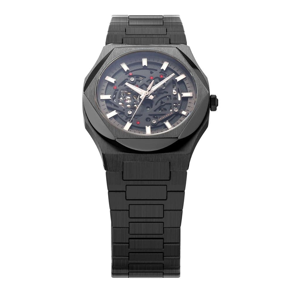 Aries Gold Voltamic Black Stainless Steel Men's Watch G 9031 BK GN - Stylish Chronograph for Business, Casual & Formal Occasions