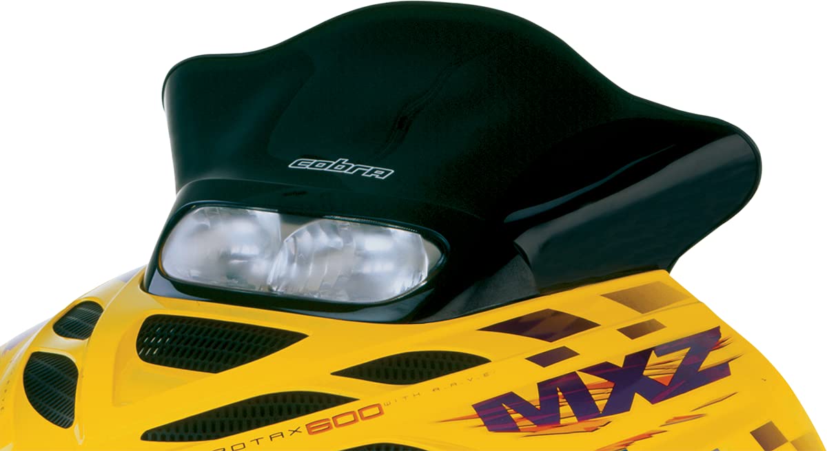 PowerMadd 13223 Cobra Windshield for Ski Doo ZX - Black Low Profile Windshield for Snowmobiles - Durable & Lightweight for Winter Riding & Trail Adventures