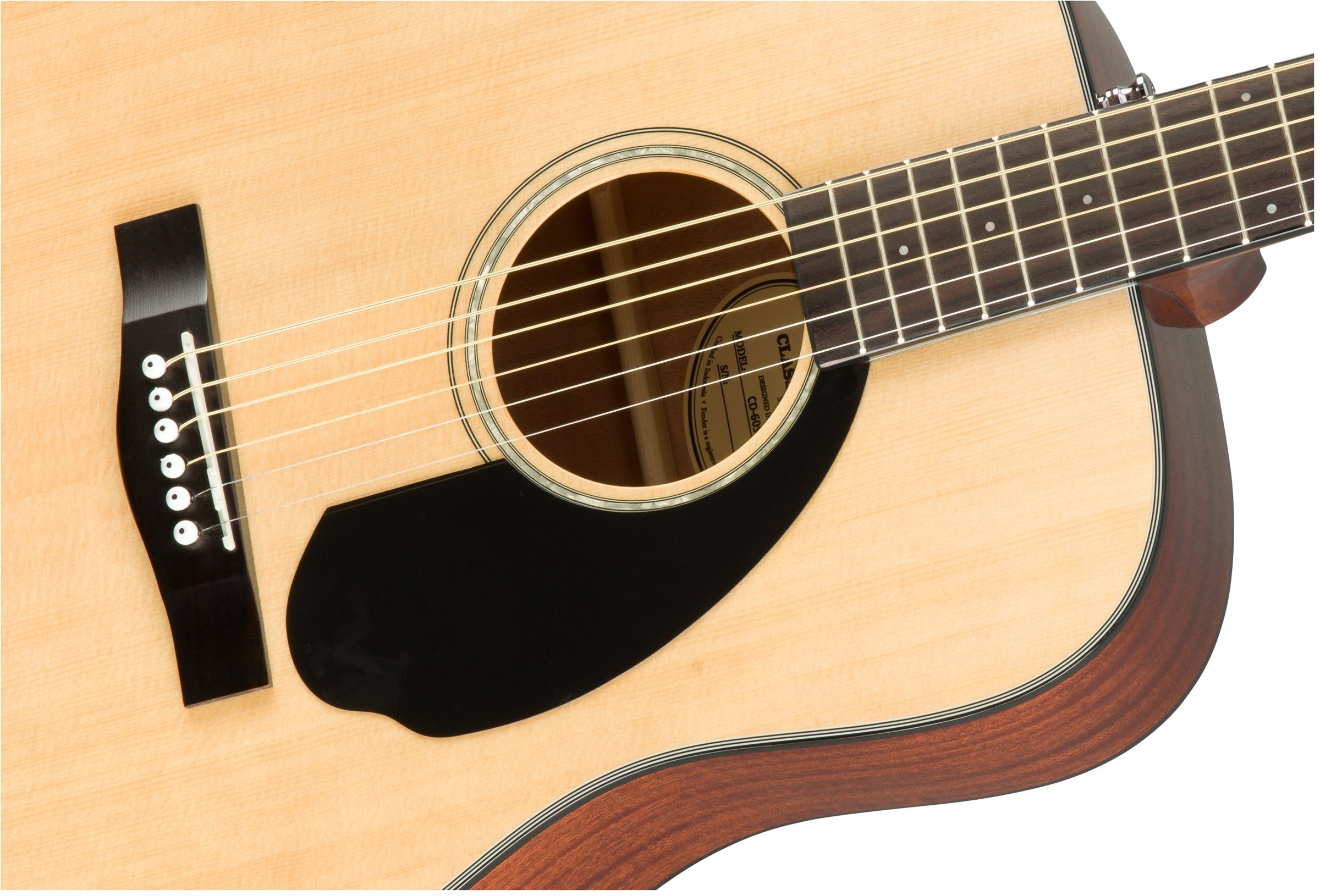 Fender CD-60S Solid Top Dreadnought Acoustic Guitar Bundle - Natural Finish with Hard Case, Tuner, Strap, Strings, Picks, Polishing Cloth & Instructional DVD | Perfect for Beginners, Live Performances & Home Practice