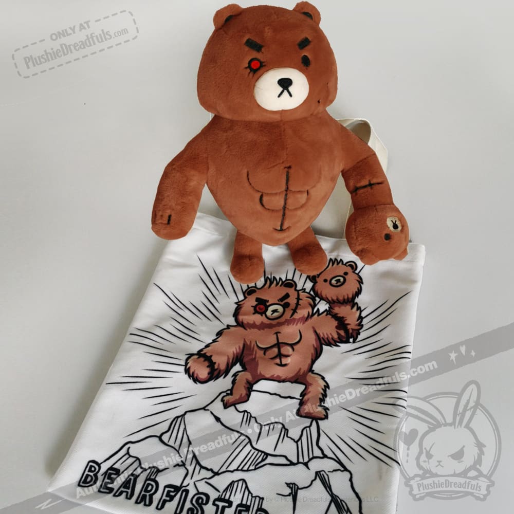 Plushie Dreadfuls Bearfisted Ripped Bear Stuffed Animal Toy - Cute Huggable Plush for Kids, Gift for Bear Lovers, Perfect for Bedroom Decor & Comfort