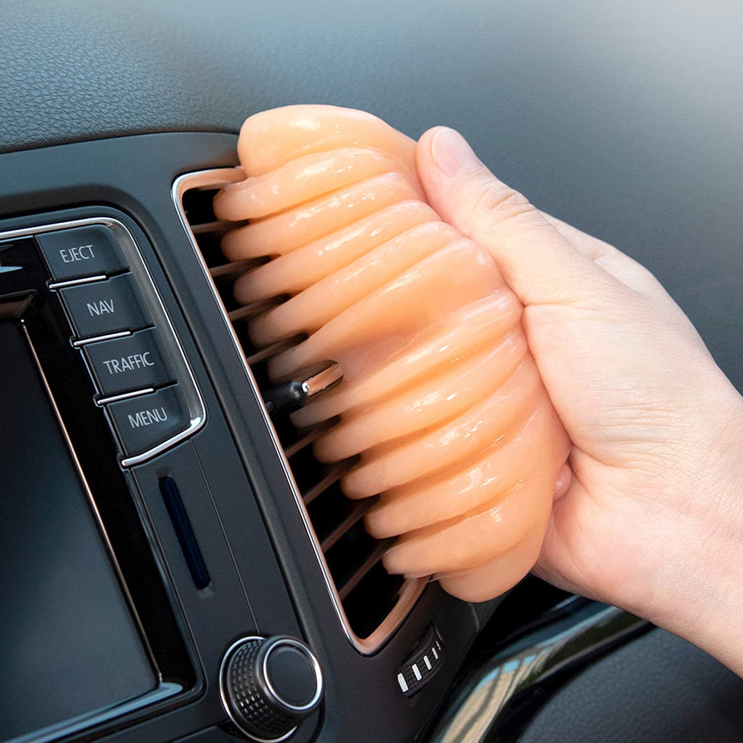 TICARVE Car Cleaning Gel - Universal Dust Cleaner Putty for Car Detailing Tools & Kits (Purple & Orange) - Perfect for Dashboard, Vents, Keyboard & Hard-to-Reach Areas