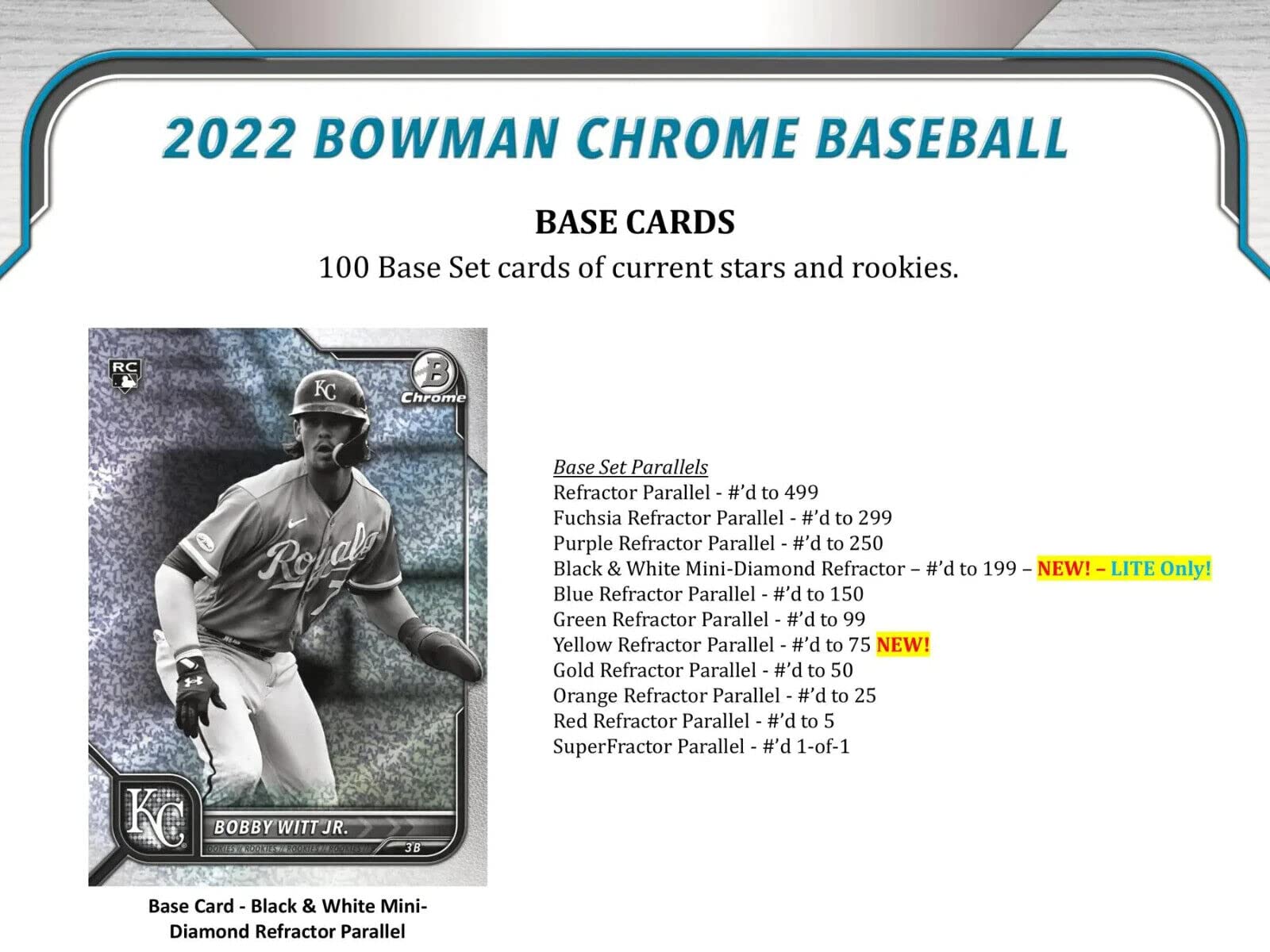 2022 Bowman Chrome Baseball LITE Box - 10 Packs (5 Cards Each) | MLB Trading Cards for Collectors & Investors | Perfect for Sports Memorabilia Collections & Fantasy Baseball Enthusiasts