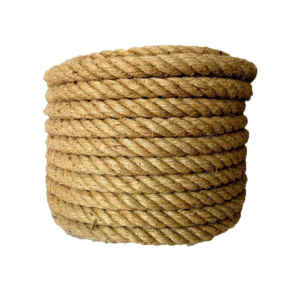 Natural Jute Rope 50M - Eco-Friendly Hemp Rope for Outdoor Activities, DIY Crafts, Home Decor & Landscaping | Perfect for Tree Swing, Tug of War, Climbing & Camping | Heavy-Duty Safety Rope for Adventure & Decorative Use