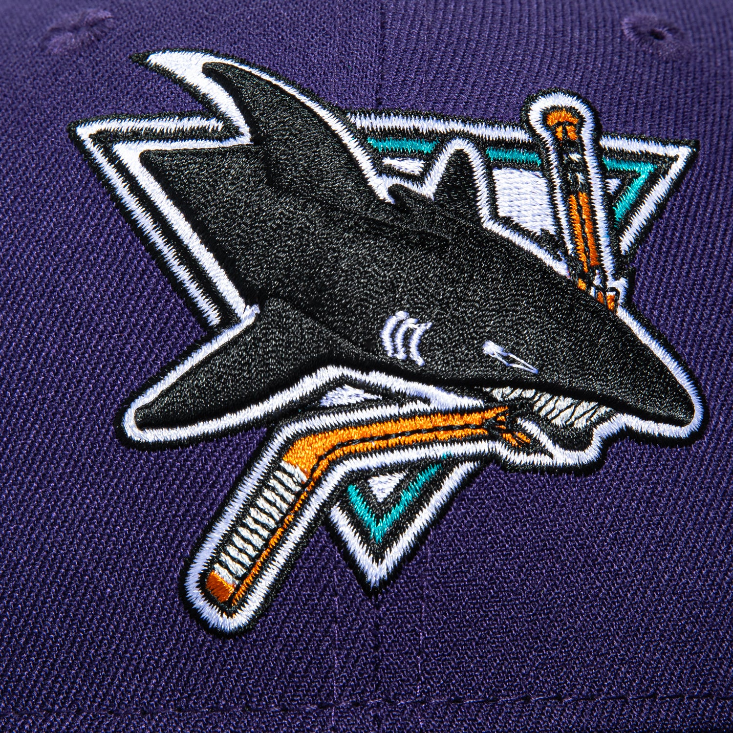 New Era 59Fifty San Jose Sharks 1997 All Star Game Patch Hat - Purple & Black Snapback Cap for NHL Fans & Hockey Enthusiasts - Perfect for Games, Collecting & Streetwear Fashion