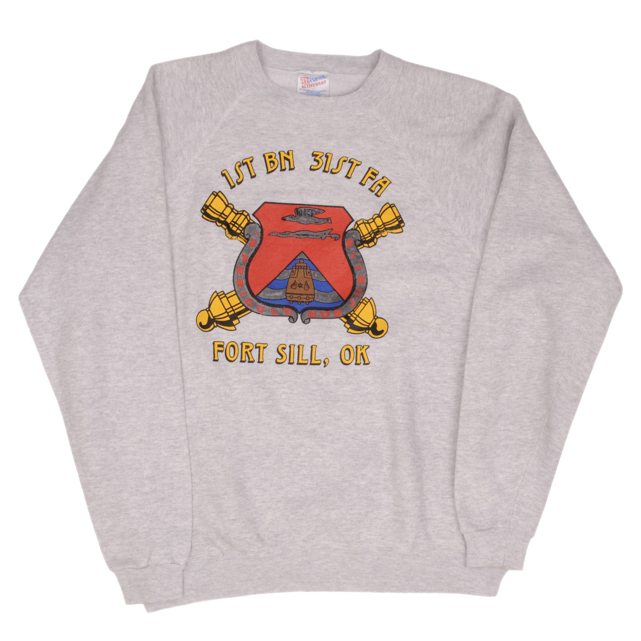 Vintage US Army 1st BN 31th FA Fort Sill OK Sweatshirt 1990s XL - Made in USA - Military Collectible & Retro Streetwear Fashion for Men