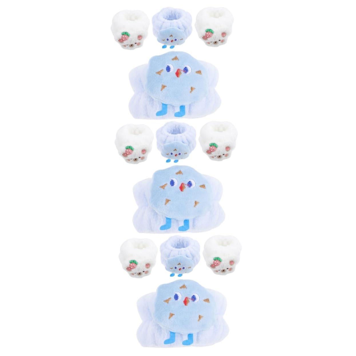 Beaupretty 12 Pcs Flannel Spa Wristbands - Soft Washable Hair & Face Wraps for Women, Gentle Yoga Headbands & Towel Bands - Perfect for Skincare, Gym, and Daily Use