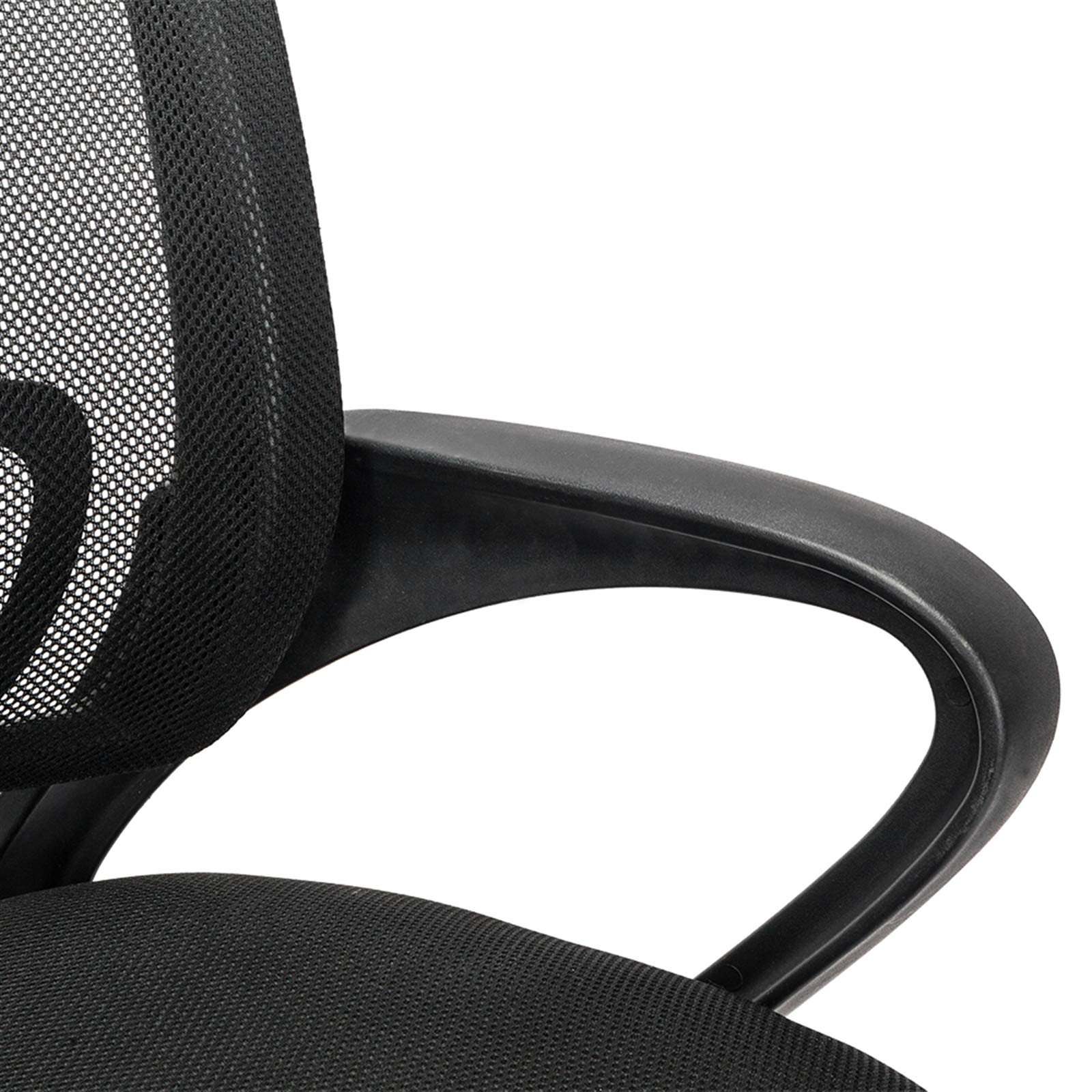 Ergonomic Office Chair with Adjustable Lumbar Support & Reclining Back - Black Mesh Desk Chair for Home & Office Workspace - Perfect for Long Hours of Sitting, Gaming, or Remote Work