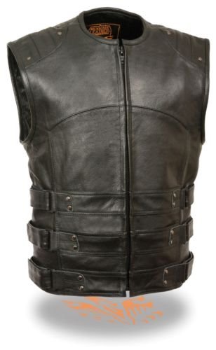 Men's Tactical Motorcycle SWAT Style Vest with Back Armor - Black (Size S) | Durable & Protective Riding Gear for Bikers, Police & Outdoor Enthusiasts